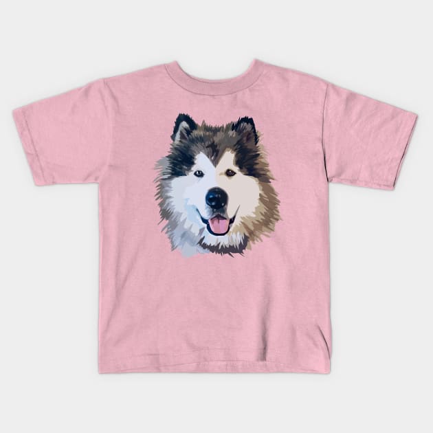 Alaskan Dog Kids T-Shirt by thedailysoe